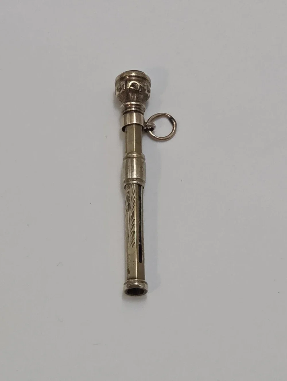 Antique Victorian Gold Filled Amethyst Mechanical Pencil Charm Pendant Fob